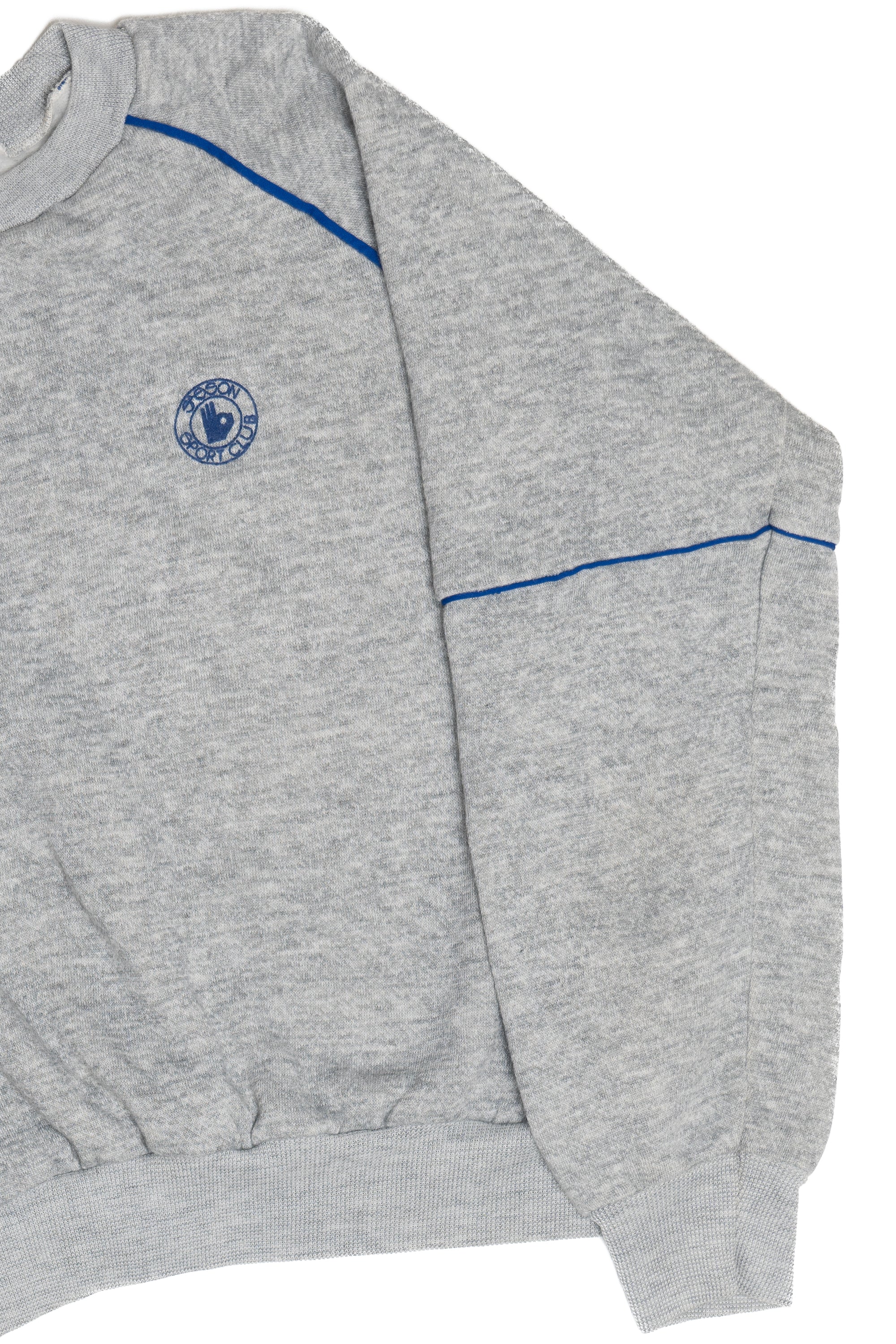 Vintage Sasson Logo Blue Trim Raglan Sweatshirt (1980s)
