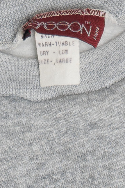 Vintage Sasson Logo Blue Trim Raglan Sweatshirt (1980s)