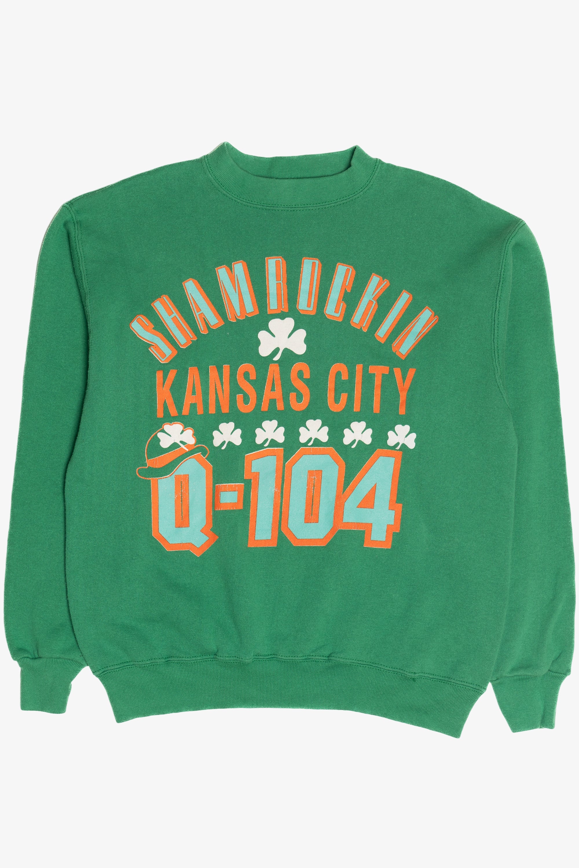 Vintage "Shamrockin Kansas City" St. Patrick's Day Q104 Radio Sweatshirt (1980s)