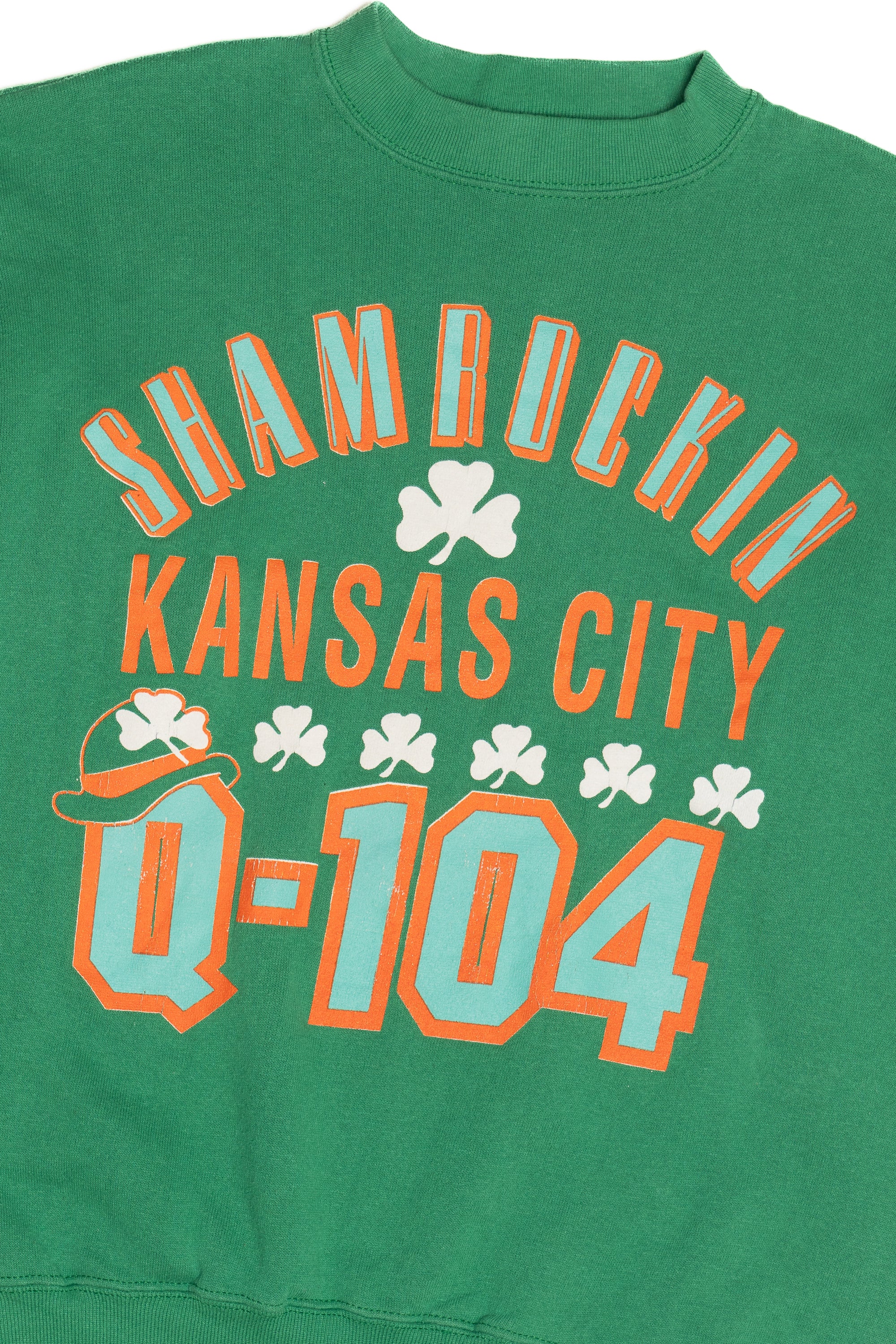 Vintage "Shamrockin Kansas City" St. Patrick's Day Q104 Radio Sweatshirt (1980s)