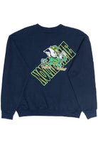 Vintage Notre Dame Fighting Irish Mascot Front/Back Print Sweatshirt (1990s)