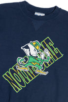 Vintage Notre Dame Fighting Irish Mascot Front/Back Print Sweatshirt (1990s)