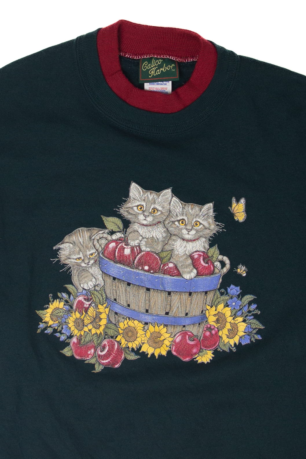 Vintage Kitties In Apple Barrel Sweatshirt (1990s)