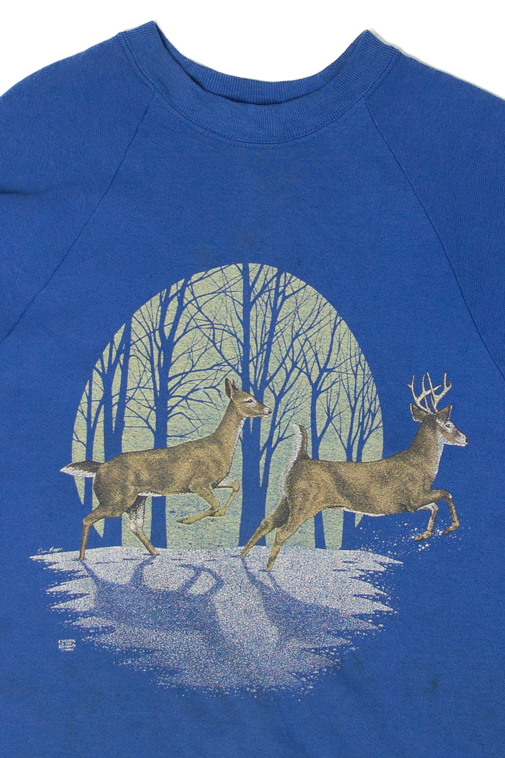 Vintage Deer In Forest Sweatshirt (1980s)