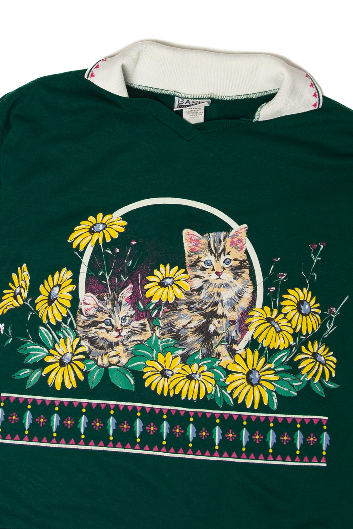 Vintage Kittens And Sunflowers Sweatshirt (2000s)