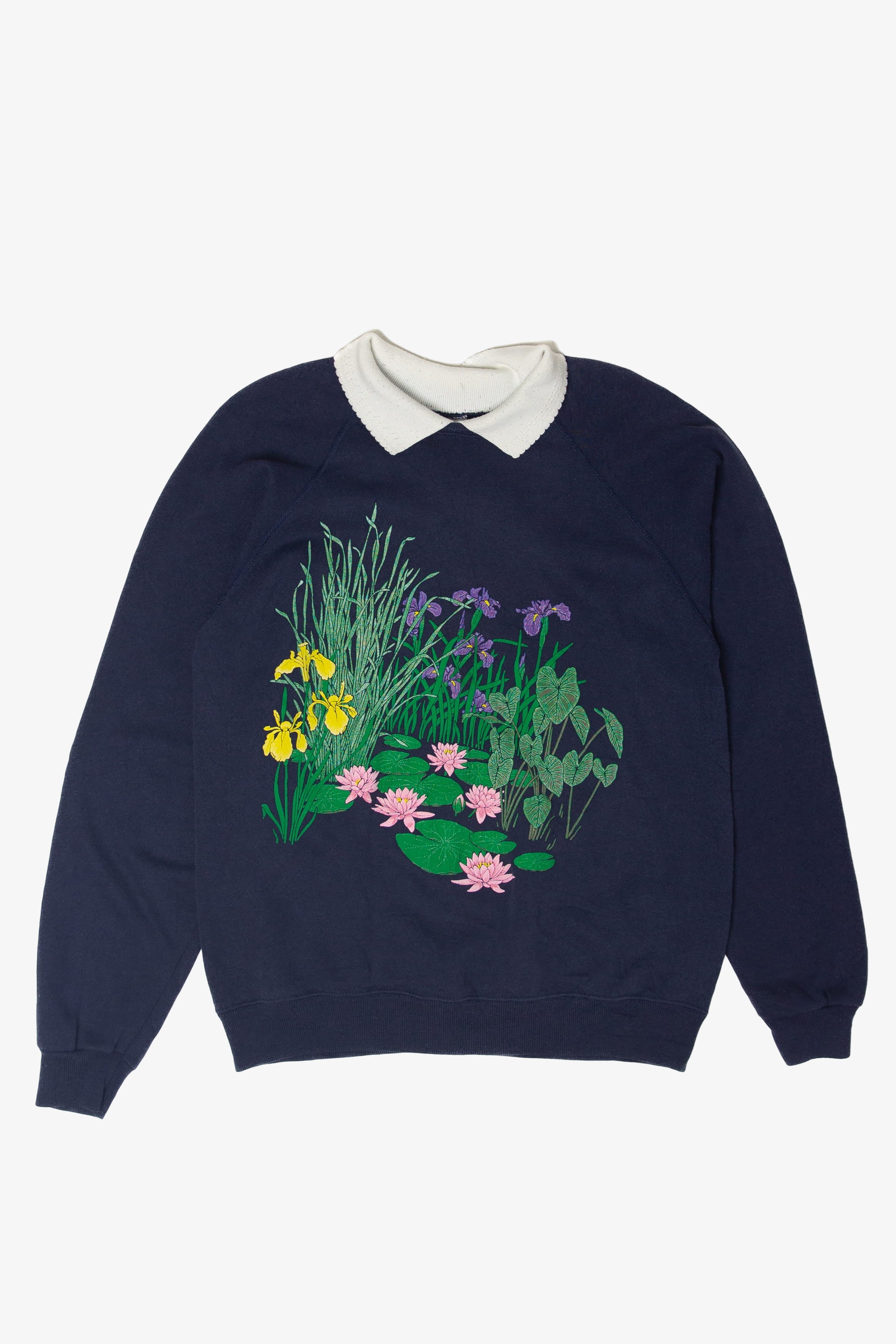 Vintage Lily Pads And Flowers Sweatshirt (1990s)