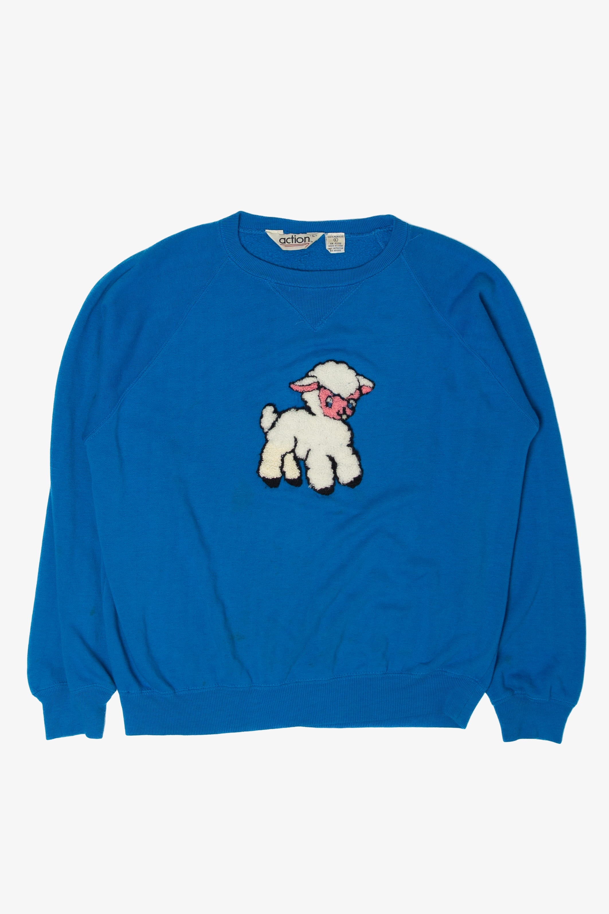 Vintage Embroidered Lamb Sweatshirt (1980s)