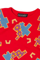 Vintage Geometric 3/4 Sleeve Sweatshirt (1980s)
