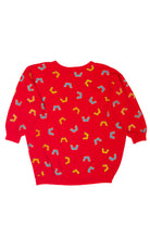 Vintage Geometric 3/4 Sleeve Sweatshirt (1980s)