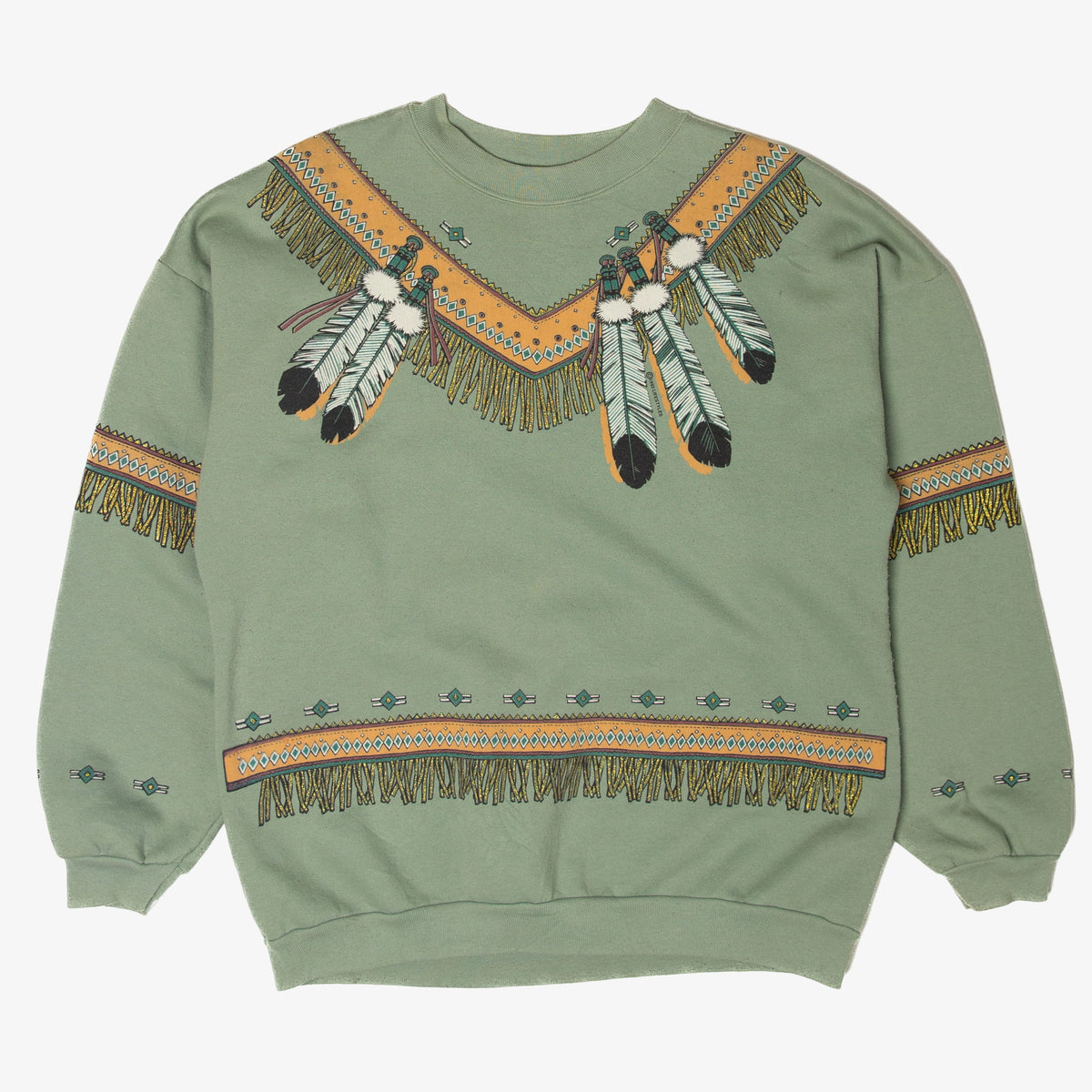 Vintage Native Fringe Print Art Sweatshirt (1990s) – Ragstock