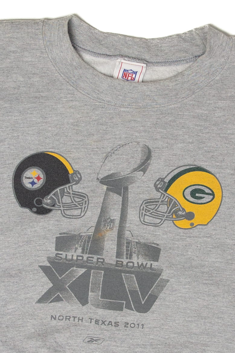 Recycled Superbowl XLV Steelers Packers Sweatshirt (2010s)