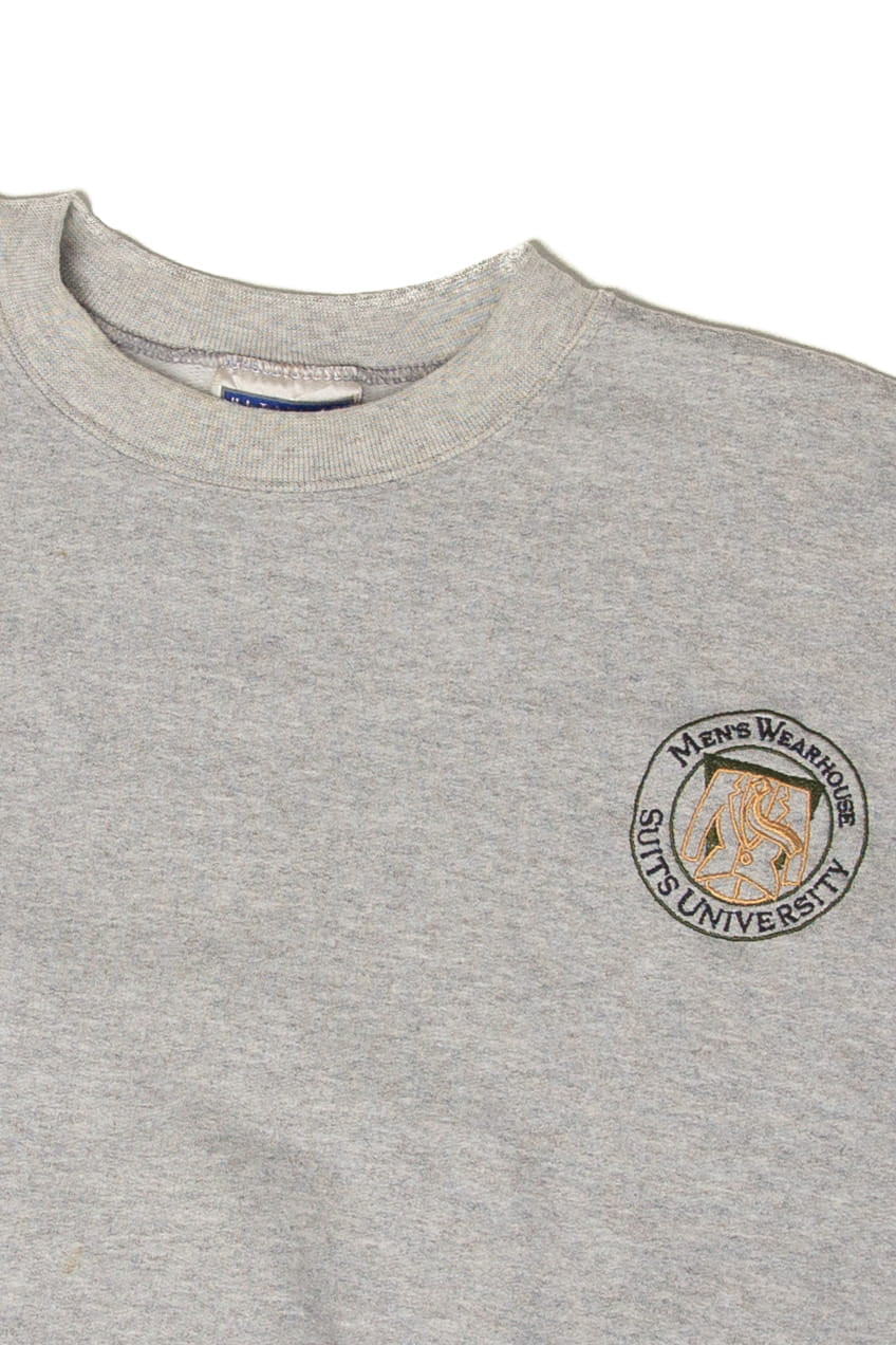 Vintage Men's Wearhouse Suits University Sweatshirt (1990s)