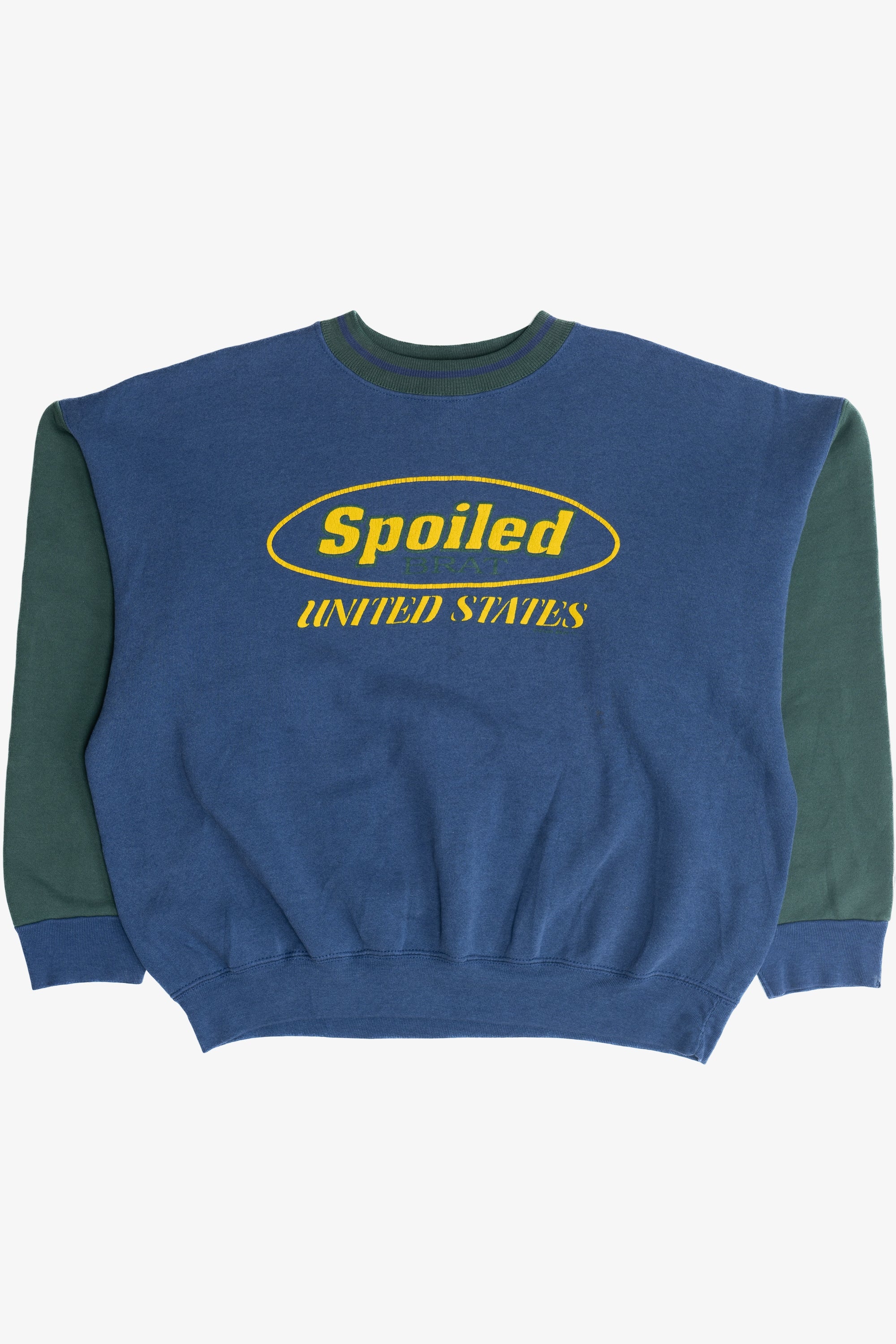 Vintage "Spoiled Brat" United States Color Block Sweatshirt (1990s)