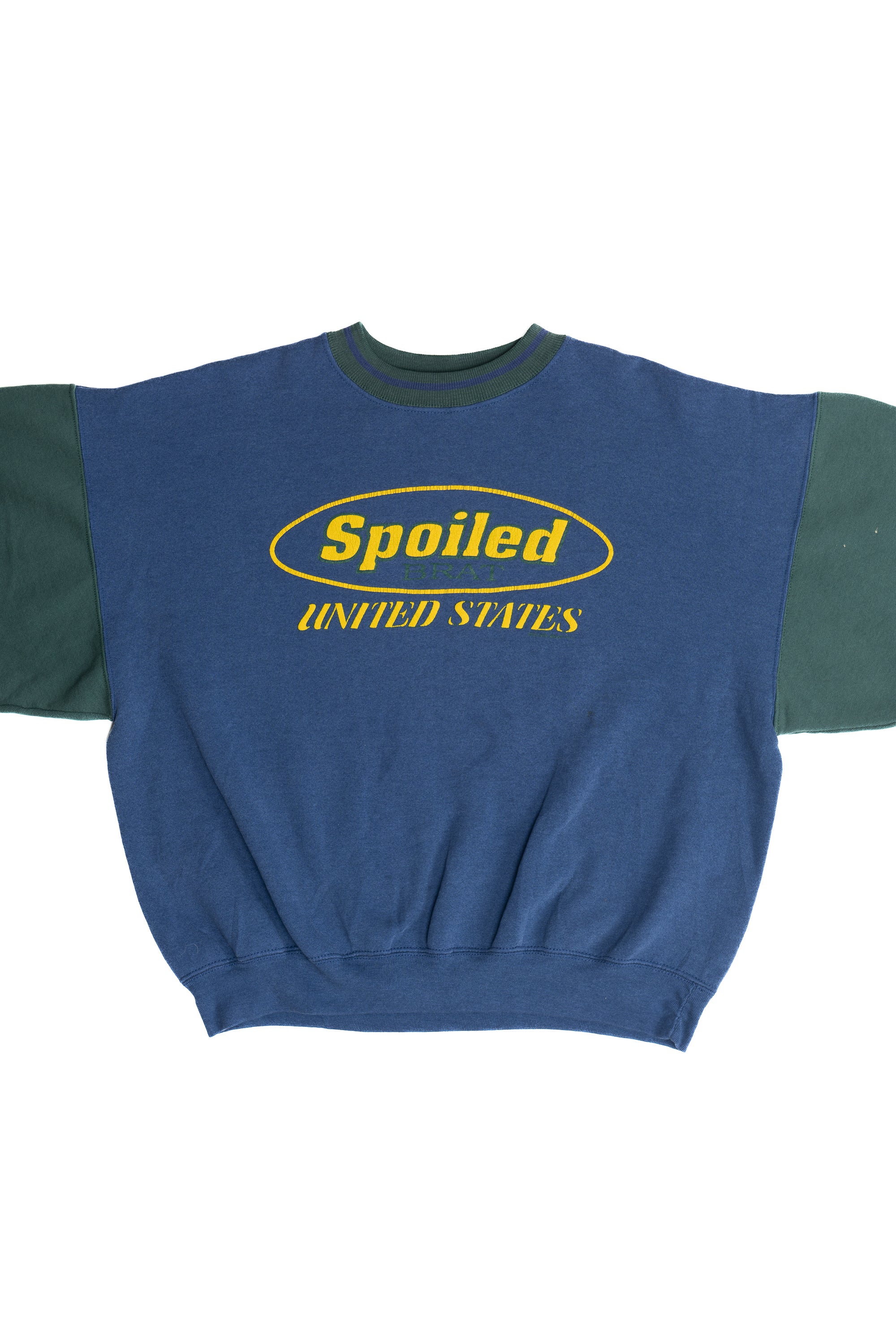 Vintage "Spoiled Brat" United States Color Block Sweatshirt (1990s)