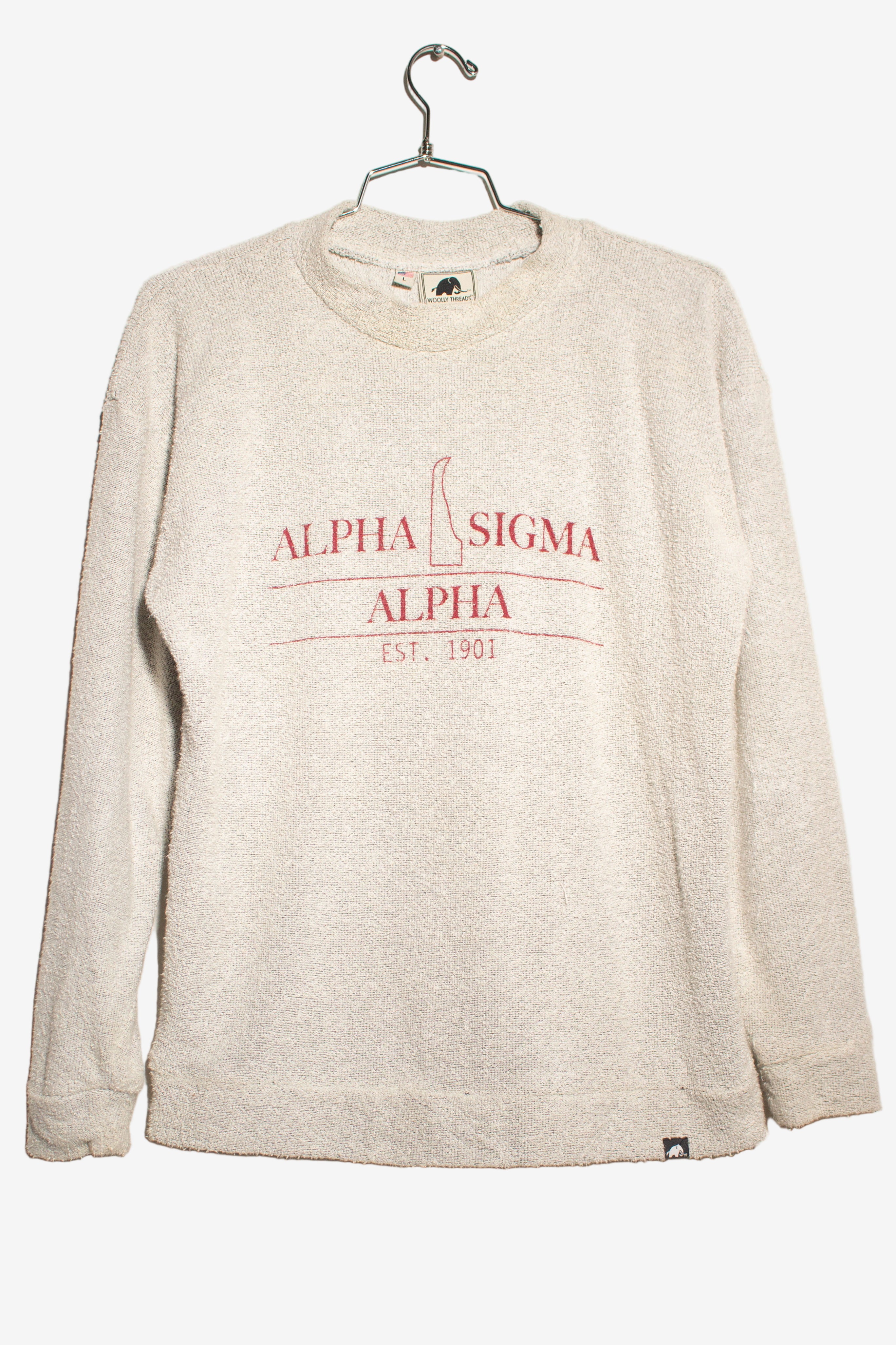 Vintage Alpha Sigma Alpha Terrycloth Sweatshirt (2000s)