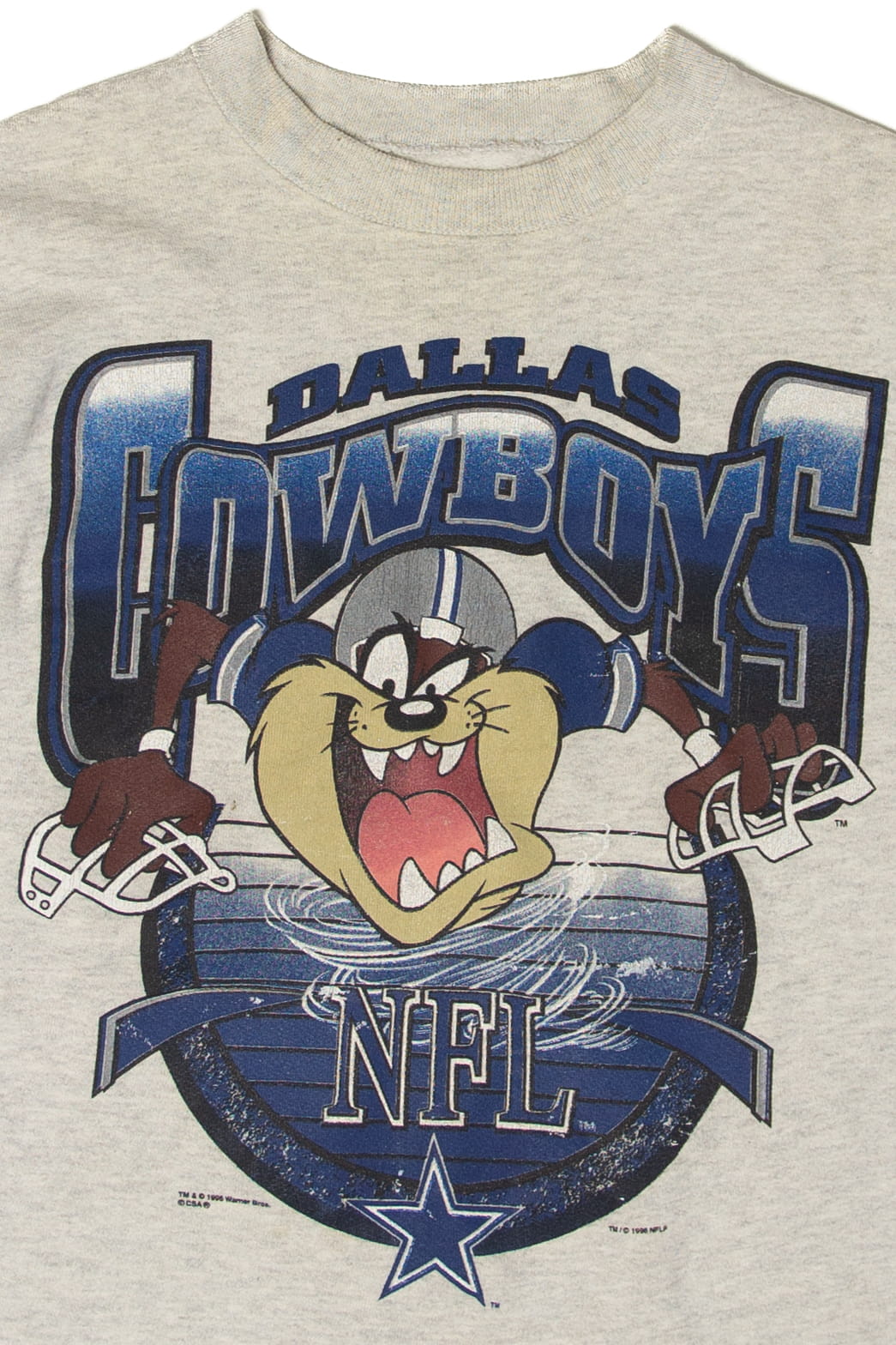 Vintage Dallas Cowboys Taz Cutoff Sleeve Sweatshirt (1990s)