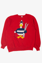 Vintage Duck With Ski Handcrafted Sweatshirt (1990s)