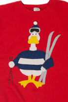 Vintage Duck With Ski Handcrafted Sweatshirt (1990s)