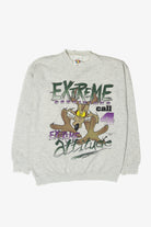 Vintage Wile. E Coyote Extreme Conditions Call 4 Extreme Attitude Sweatshirt (1990s)