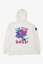 Vintage "C'est Moi Qui Boss!" Hooded Sweatshirt (1990s)