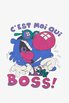 Vintage "C'est Moi Qui Boss!" Hooded Sweatshirt (1990s)