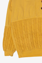 Vintage Yellow Cable Knit Pasta Sweatshirt (1990s)
