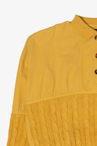 Vintage Yellow Cable Knit Pasta Sweatshirt (1990s)
