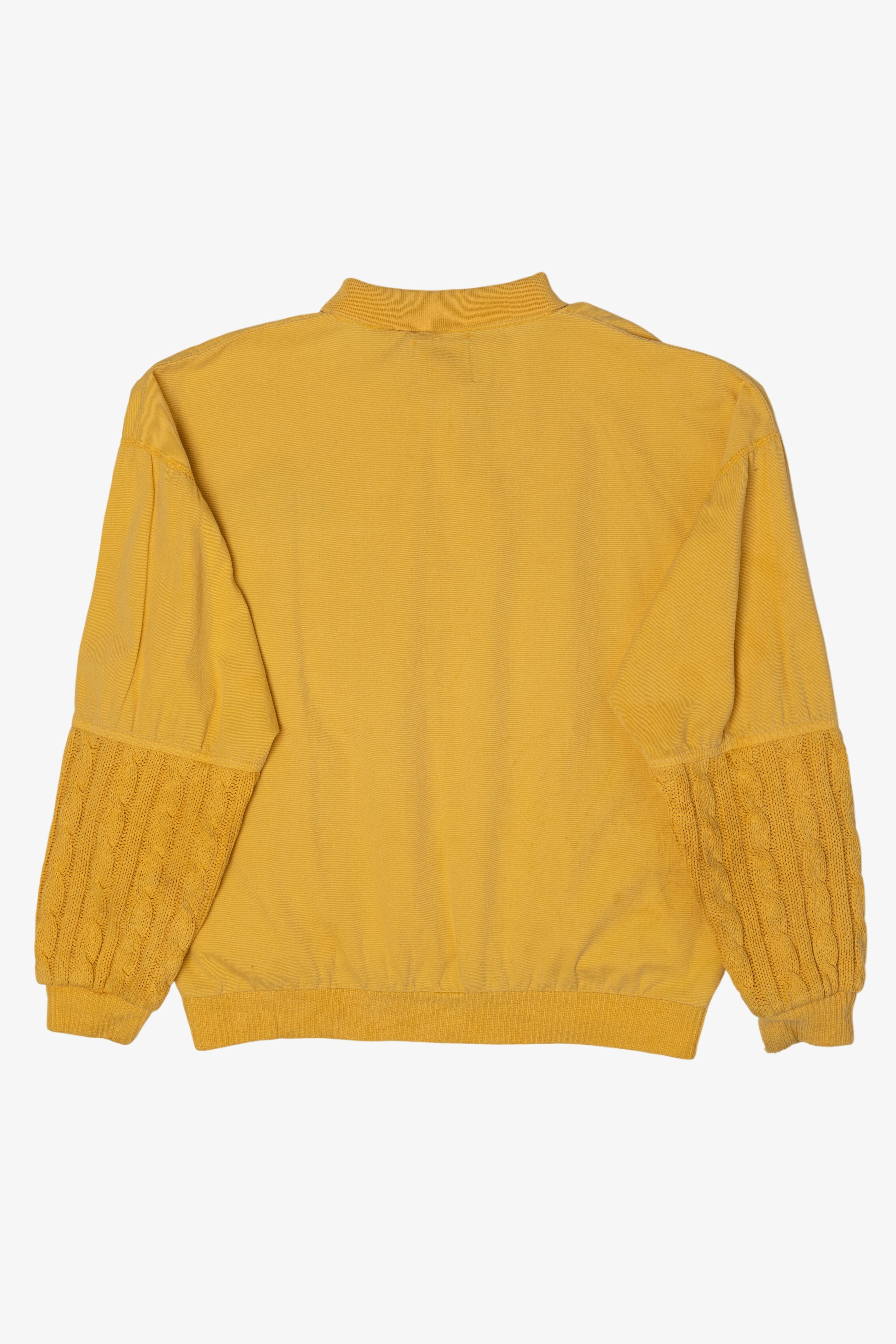 Vintage Yellow Cable Knit Pasta Sweatshirt (1990s)