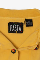 Vintage Yellow Cable Knit Pasta Sweatshirt (1990s)