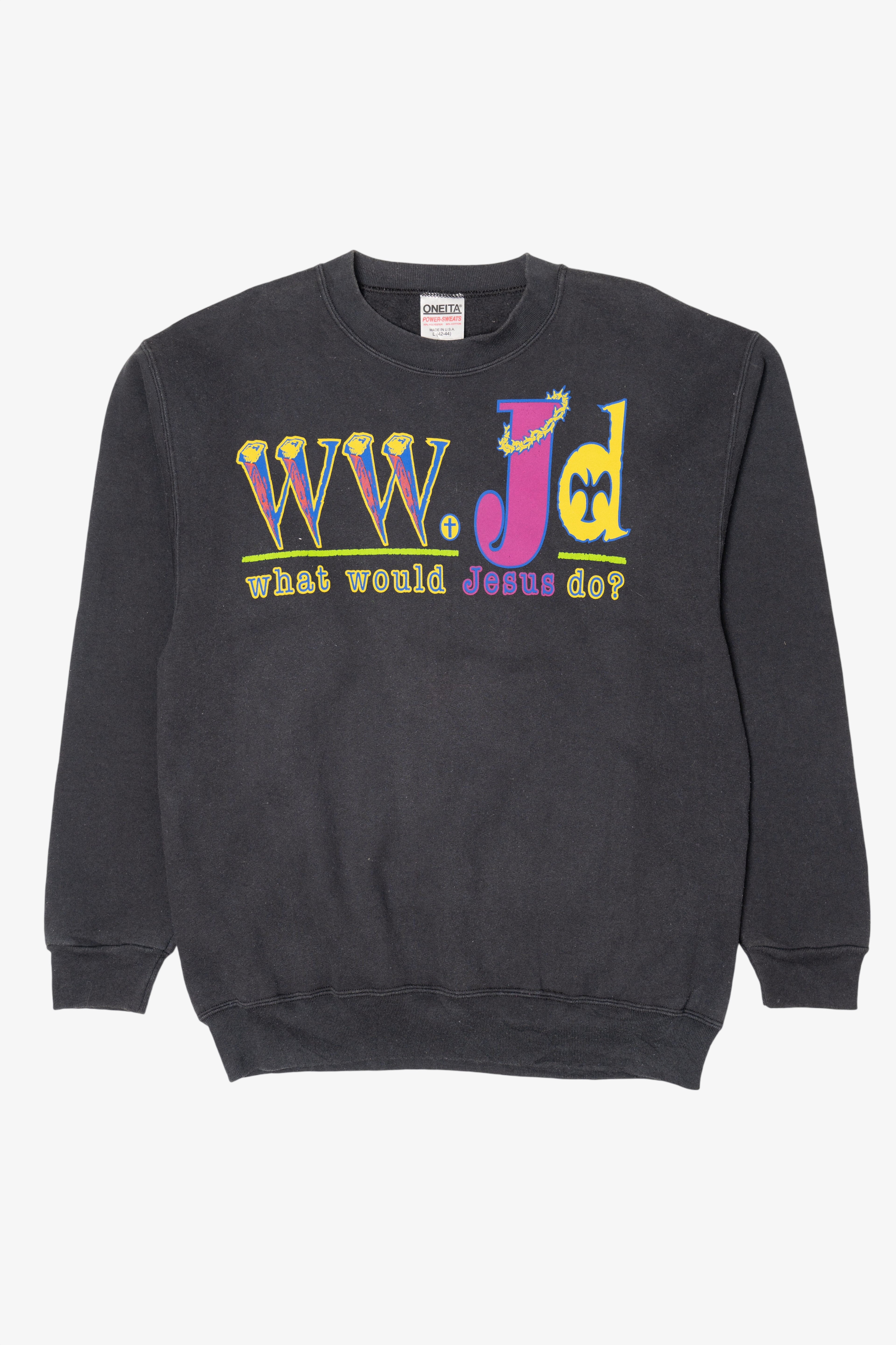 Vintage "What Would Jesus Do?" Sweatshirt (1990s)