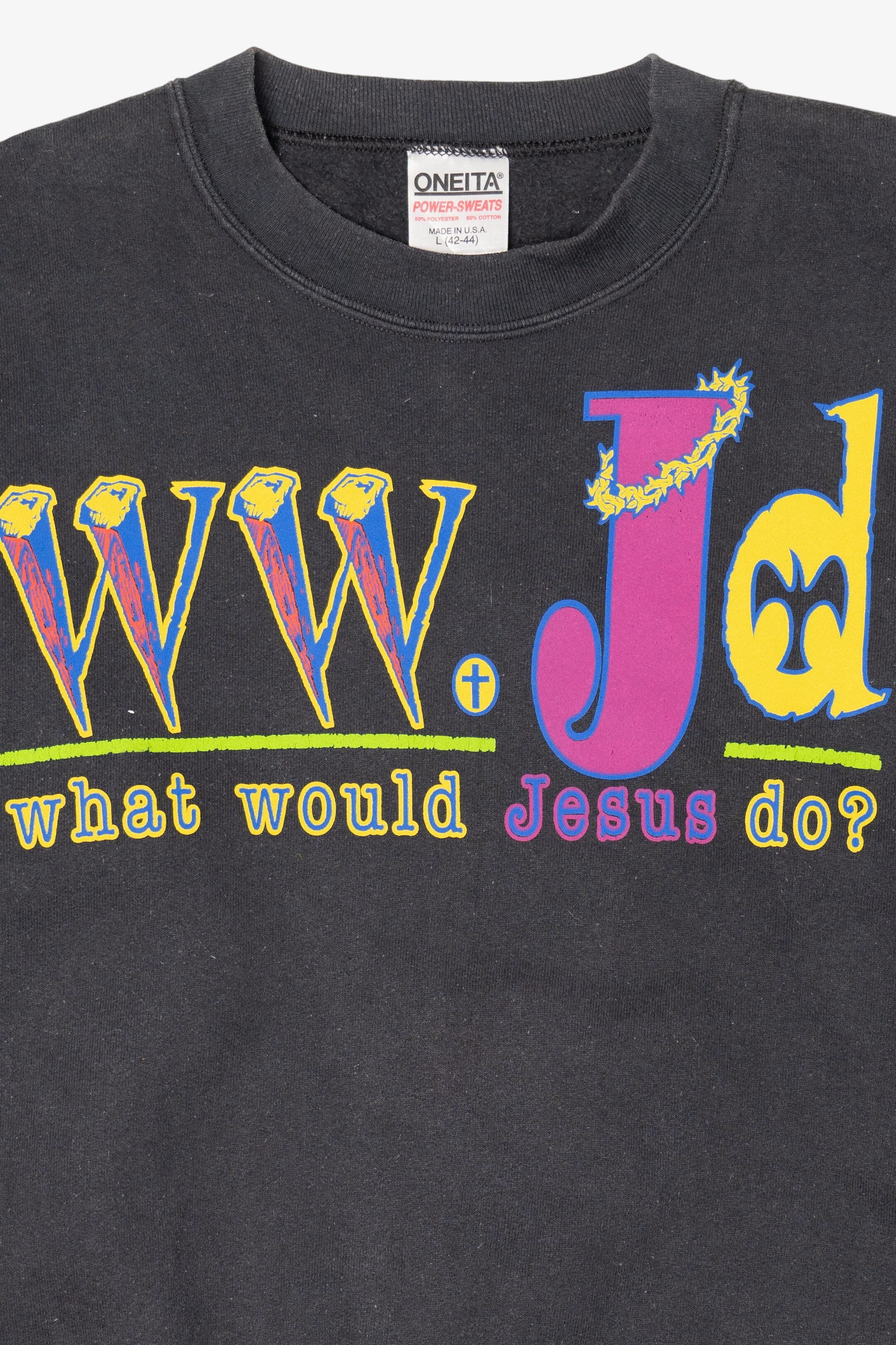 Vintage "What Would Jesus Do?" Sweatshirt (1990s)