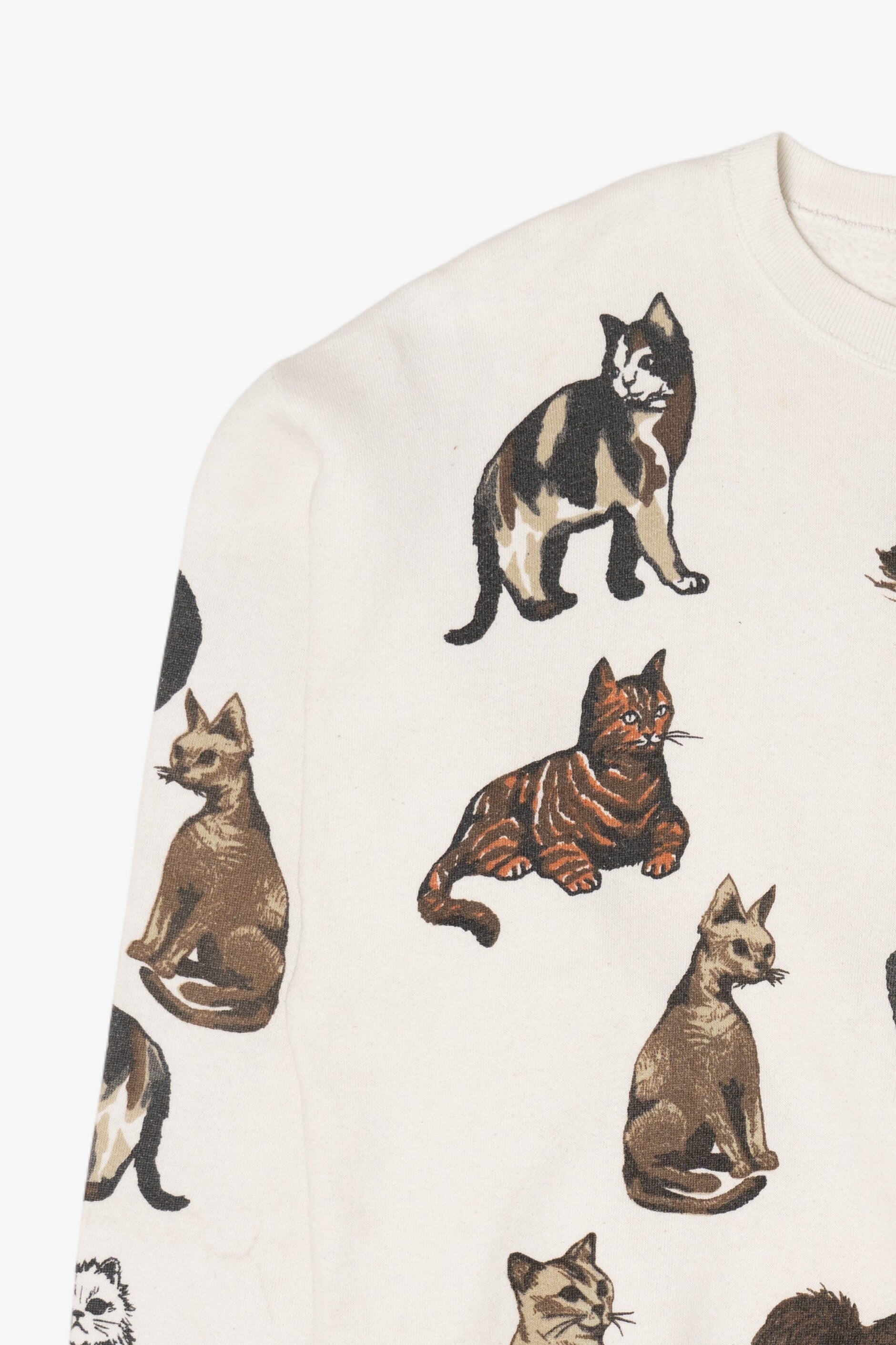 Vintage Cat Breeds Sweatshirt (1990s)