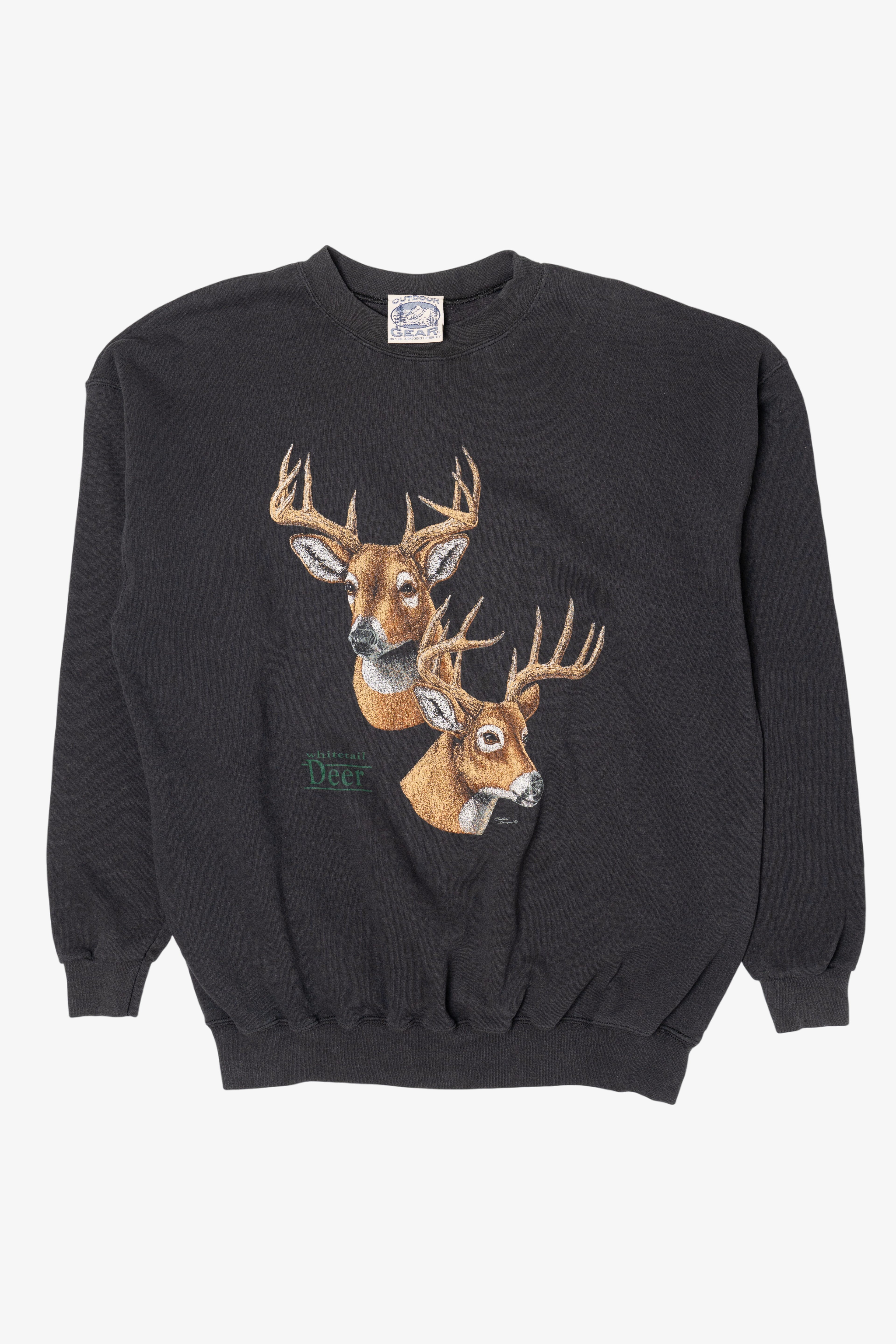 Vintage Whitetail Deer Outdoor Gear Sweatshirt (1990s)