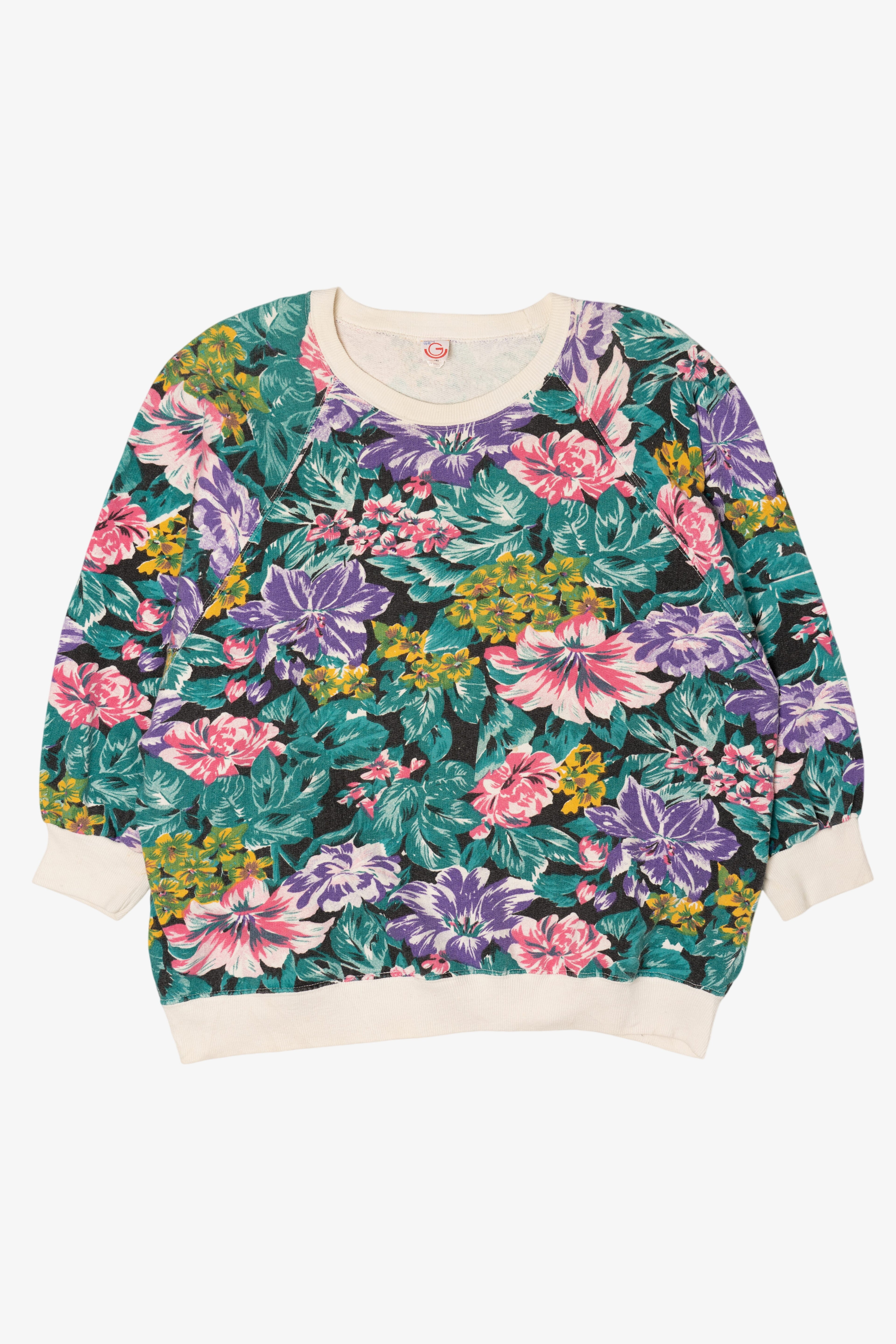 Vintage Flowers Gearing Up Sweatshirt (1990s)