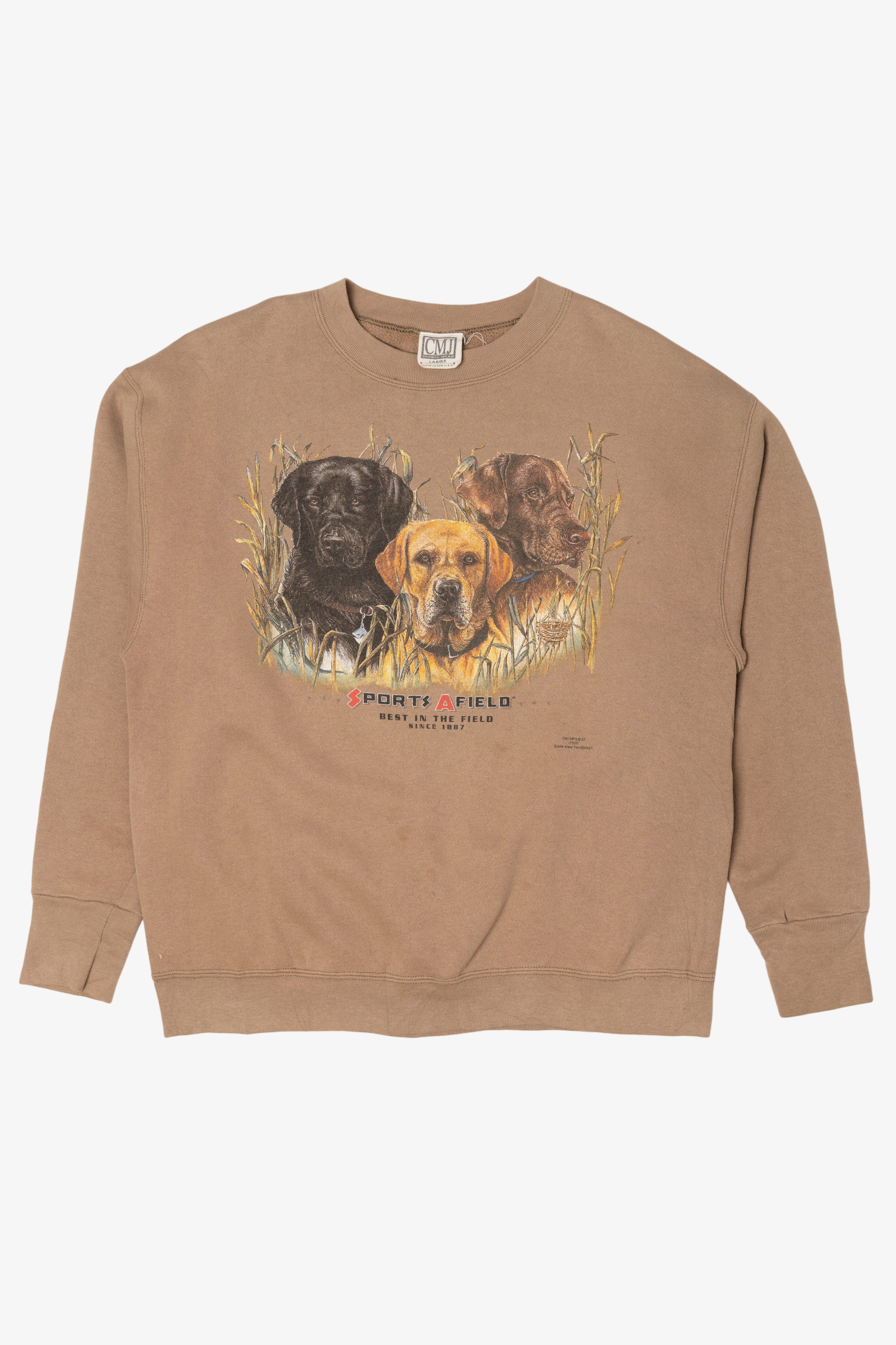 Vintage Labrador Dogs Sports A Field "Best In The Field" Sweatshirt (1990s)