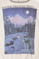 Vintage Winter Twilight Wolf Sweatshirt (1990s)