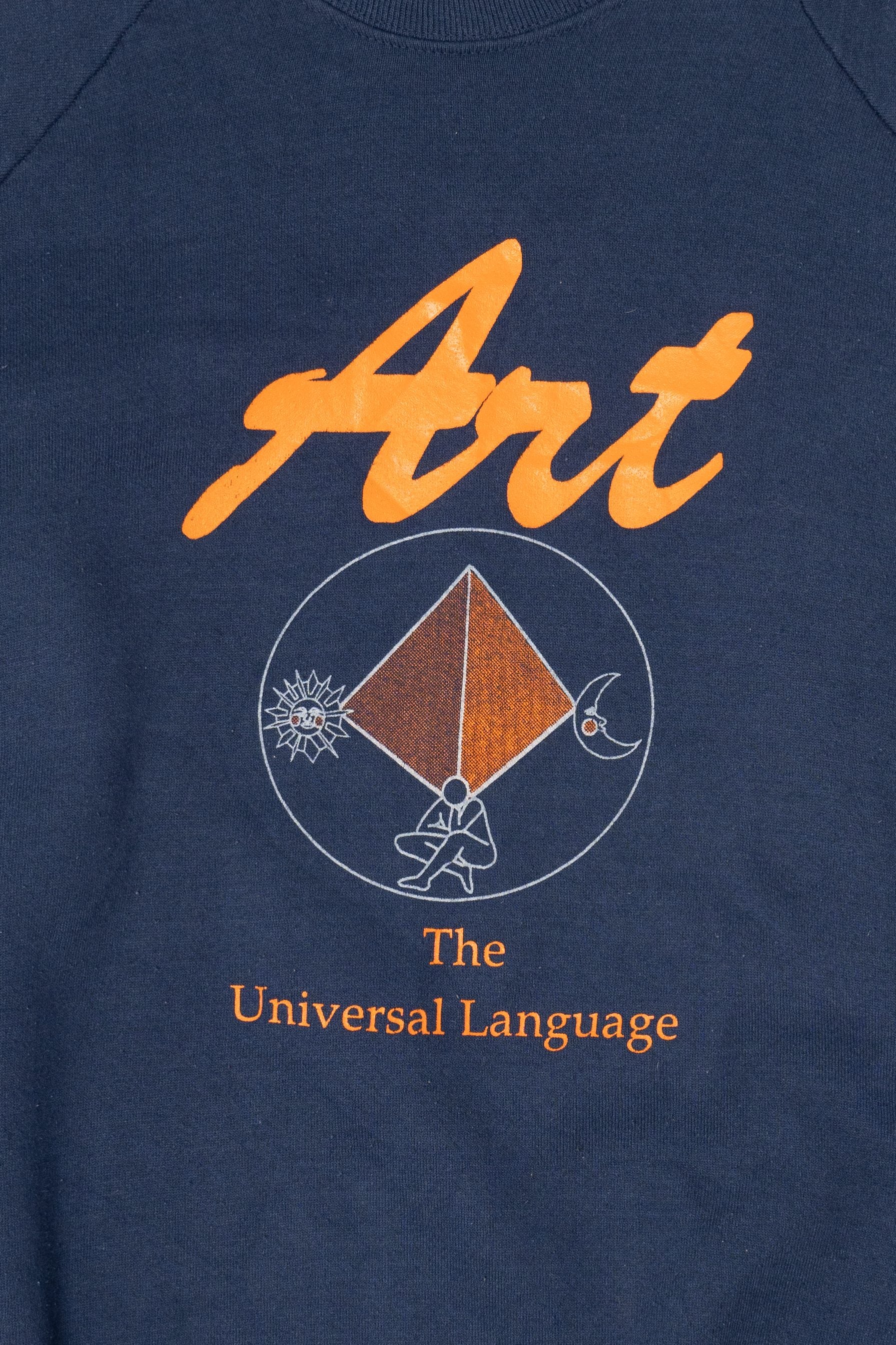 Vintage "Art The Universal Language" Raglan Sweatshirt (1990s)