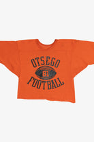 Vintage Ostego Football #81 Raw Hem Cropped Sweatshirt (1980s)