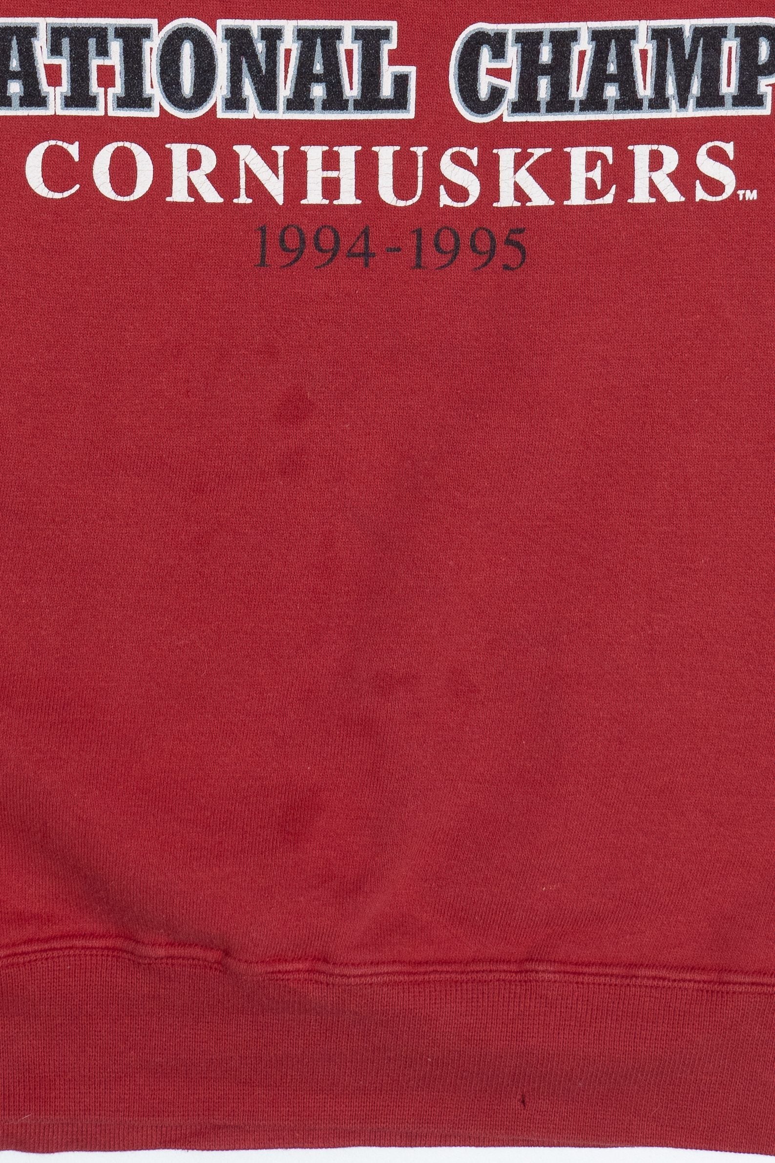 Vintage Nebraska Cornhuskers "National Champs" 1994-1995 Sweatshirt (1990s)