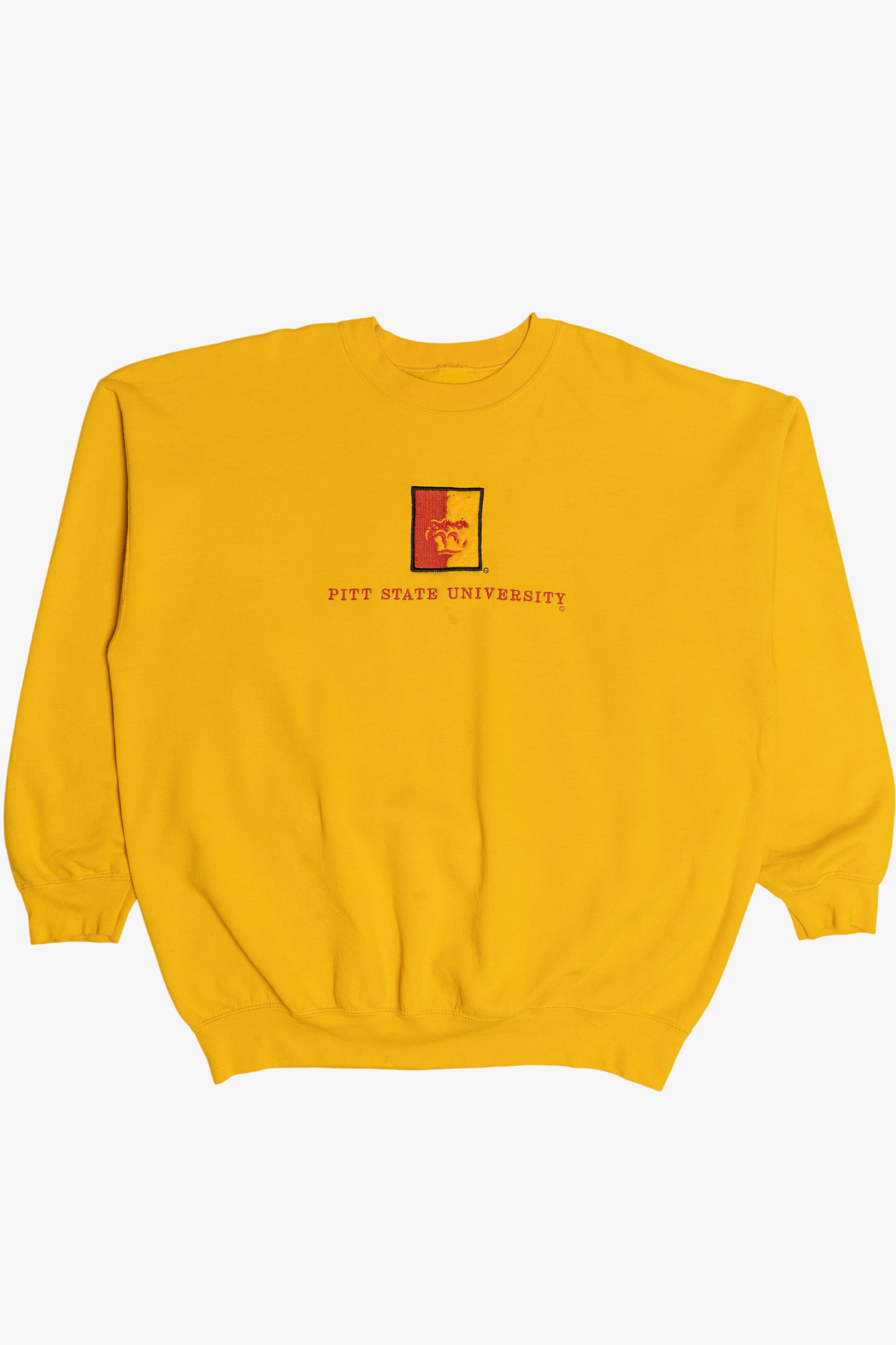 Vintage "Pitt State University" Embroidered Logo Sweatshirt (1990s)