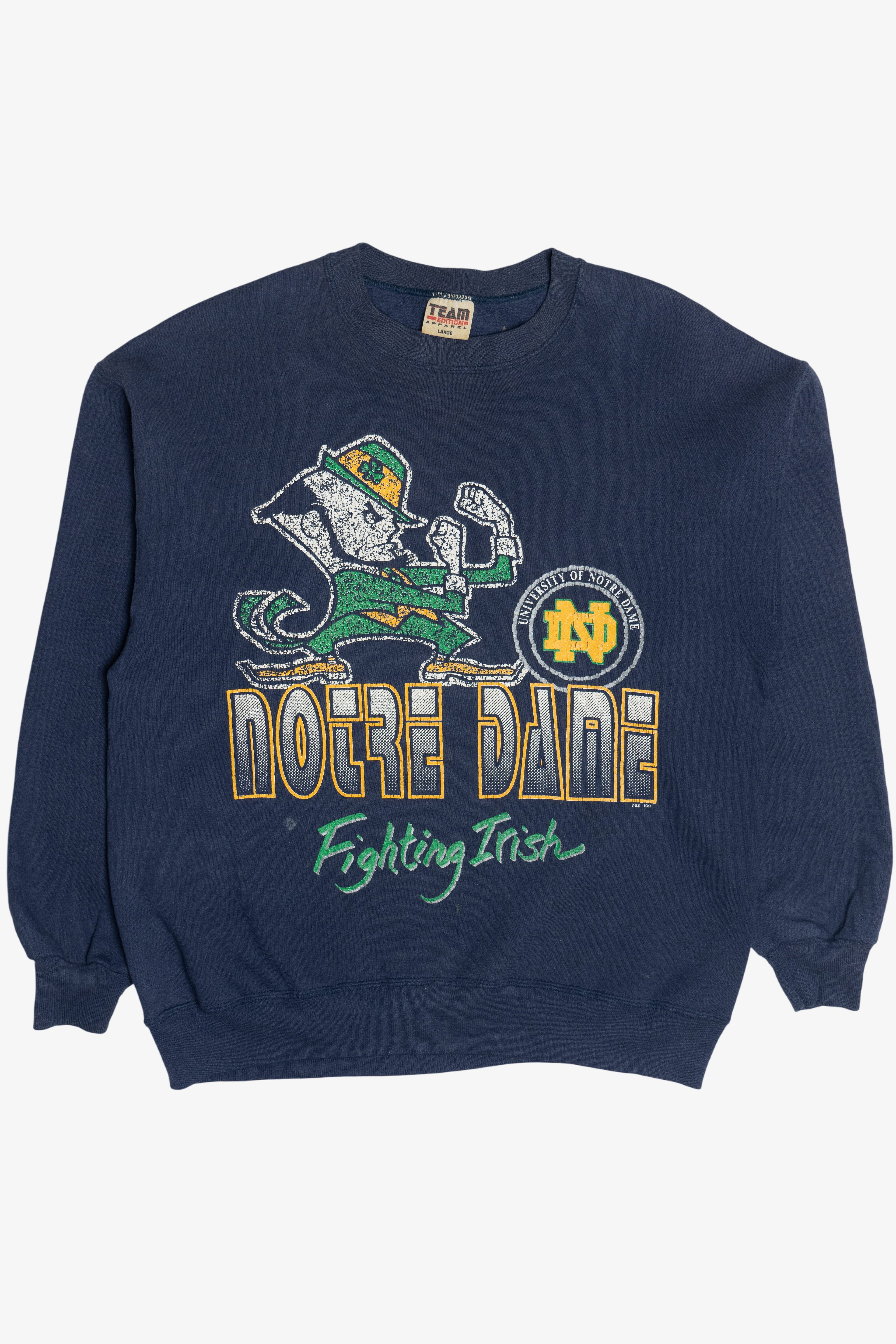 Vintage University Of Notre Dame "Fighting Irish" Mascot Sweatshirt (1990s)