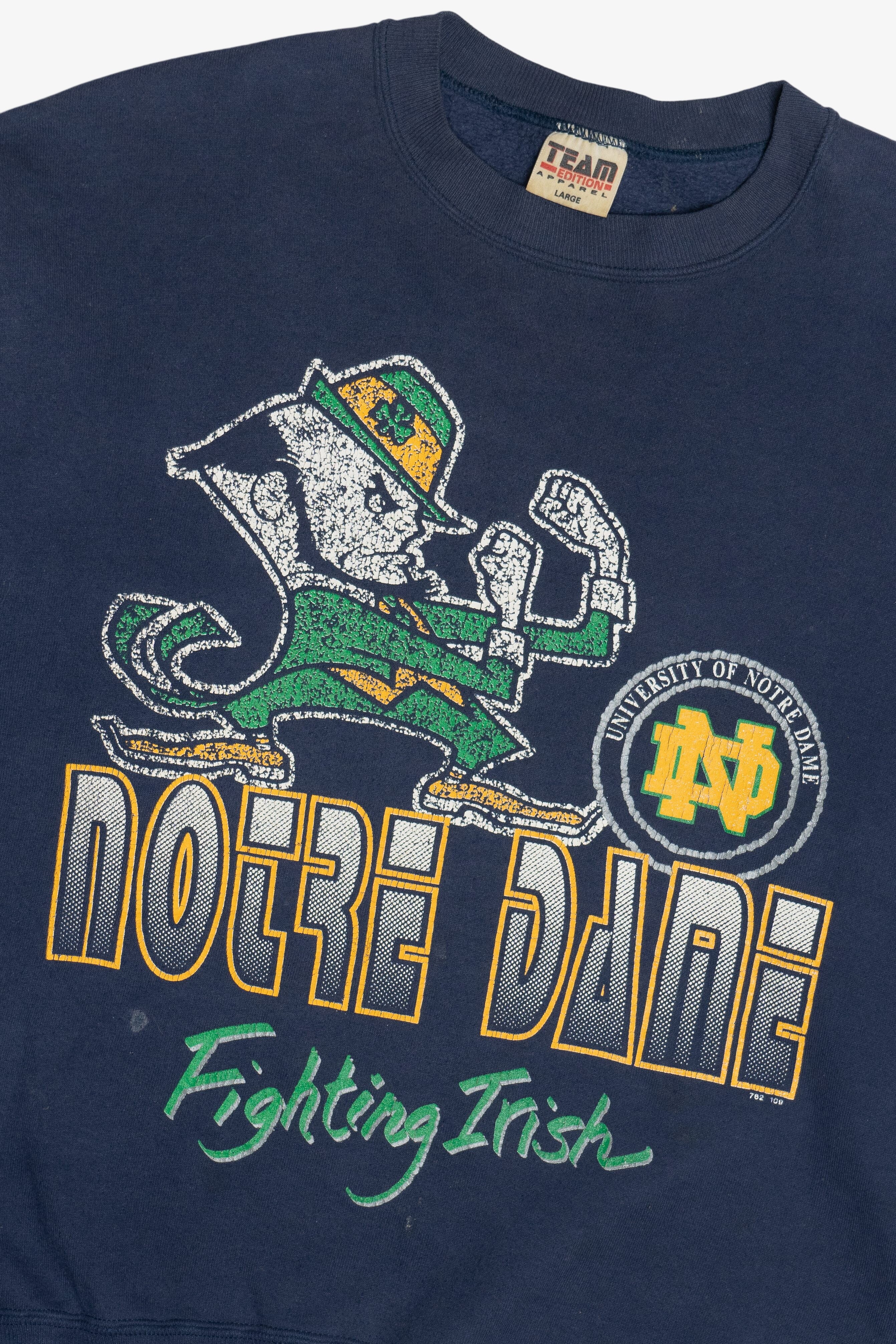 Vintage University Of Notre Dame "Fighting Irish" Mascot Sweatshirt (1990s)
