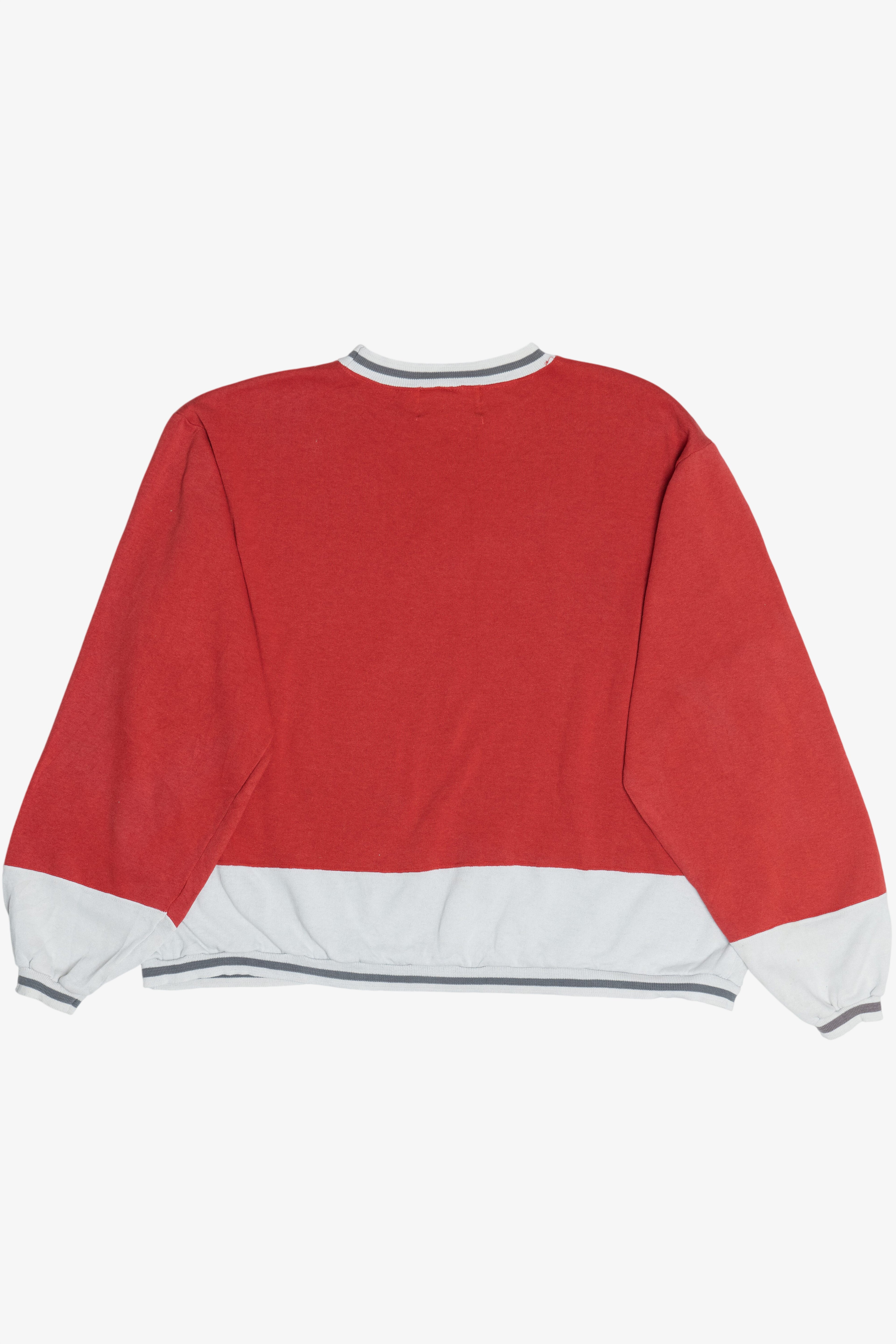 Vintage "U.S.N." US Navy Airplane Color Block Sweatshirt (1980s)