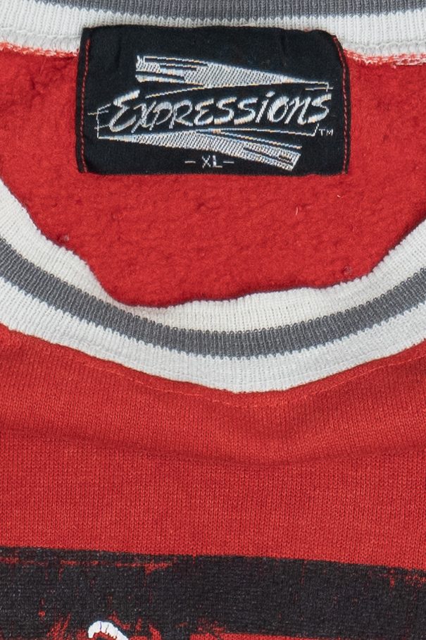 Vintage "U.S.N." US Navy Airplane Color Block Sweatshirt (1980s)