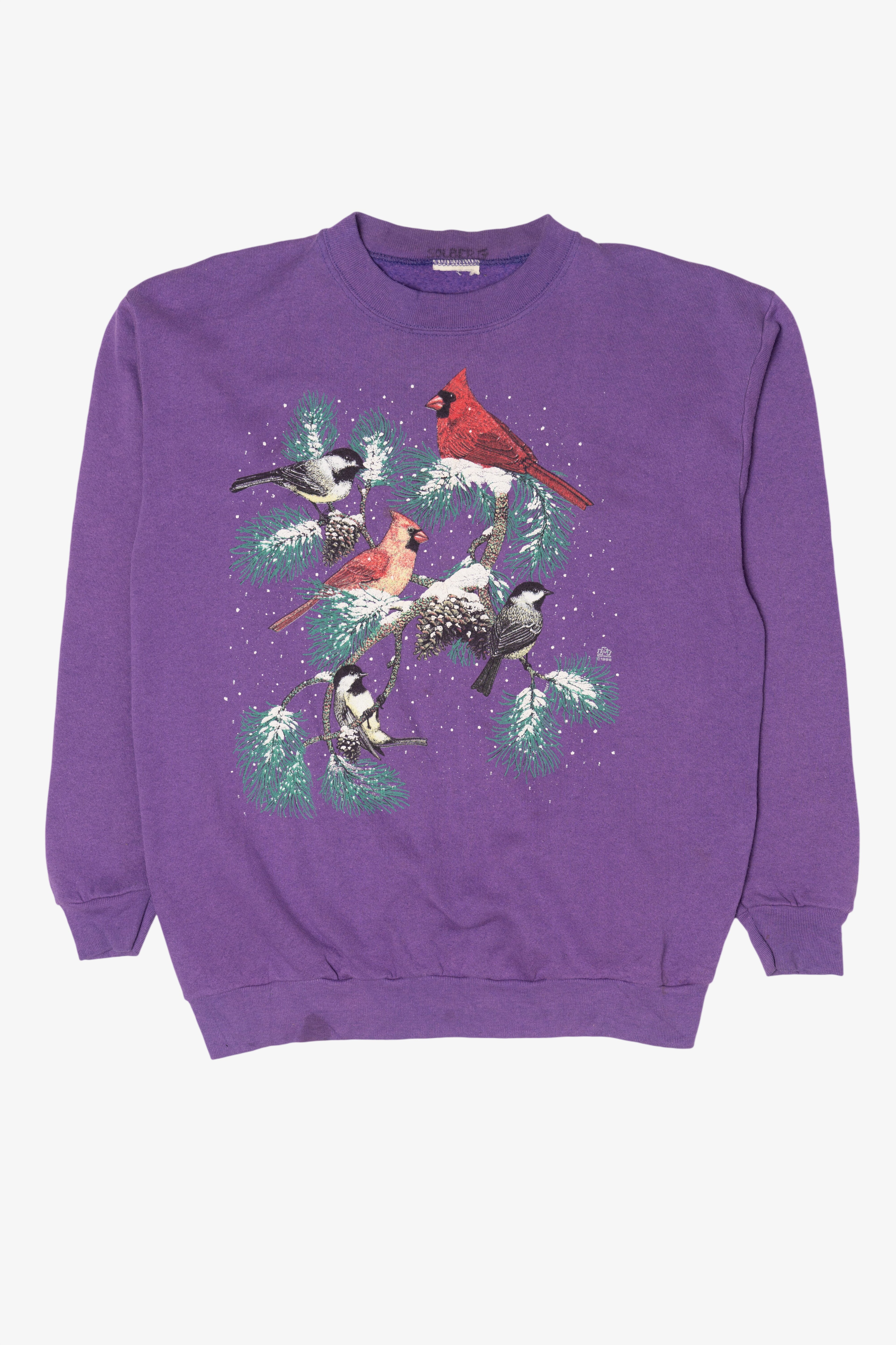 Vintage Cardinals And Chickadees Sweatshirt (1990s)