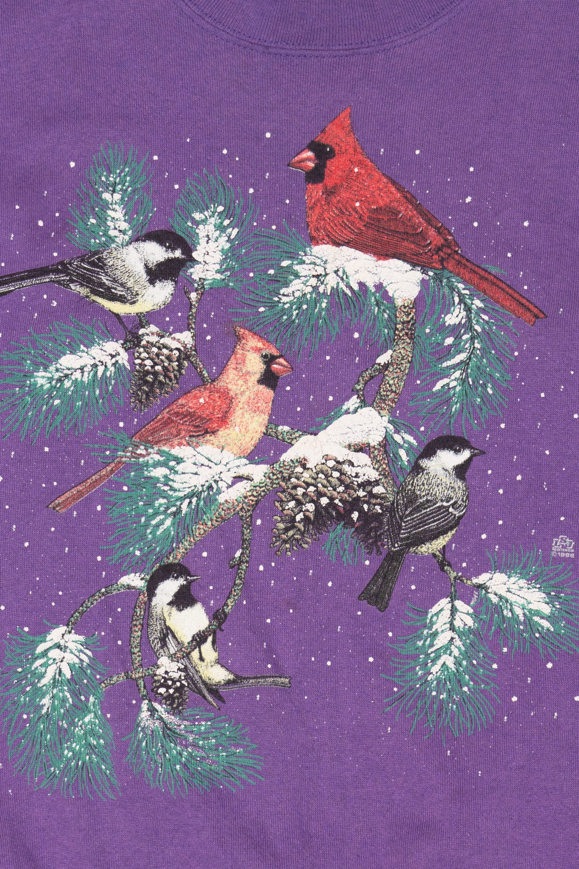 Vintage Cardinals And Chickadees Sweatshirt (1990s)