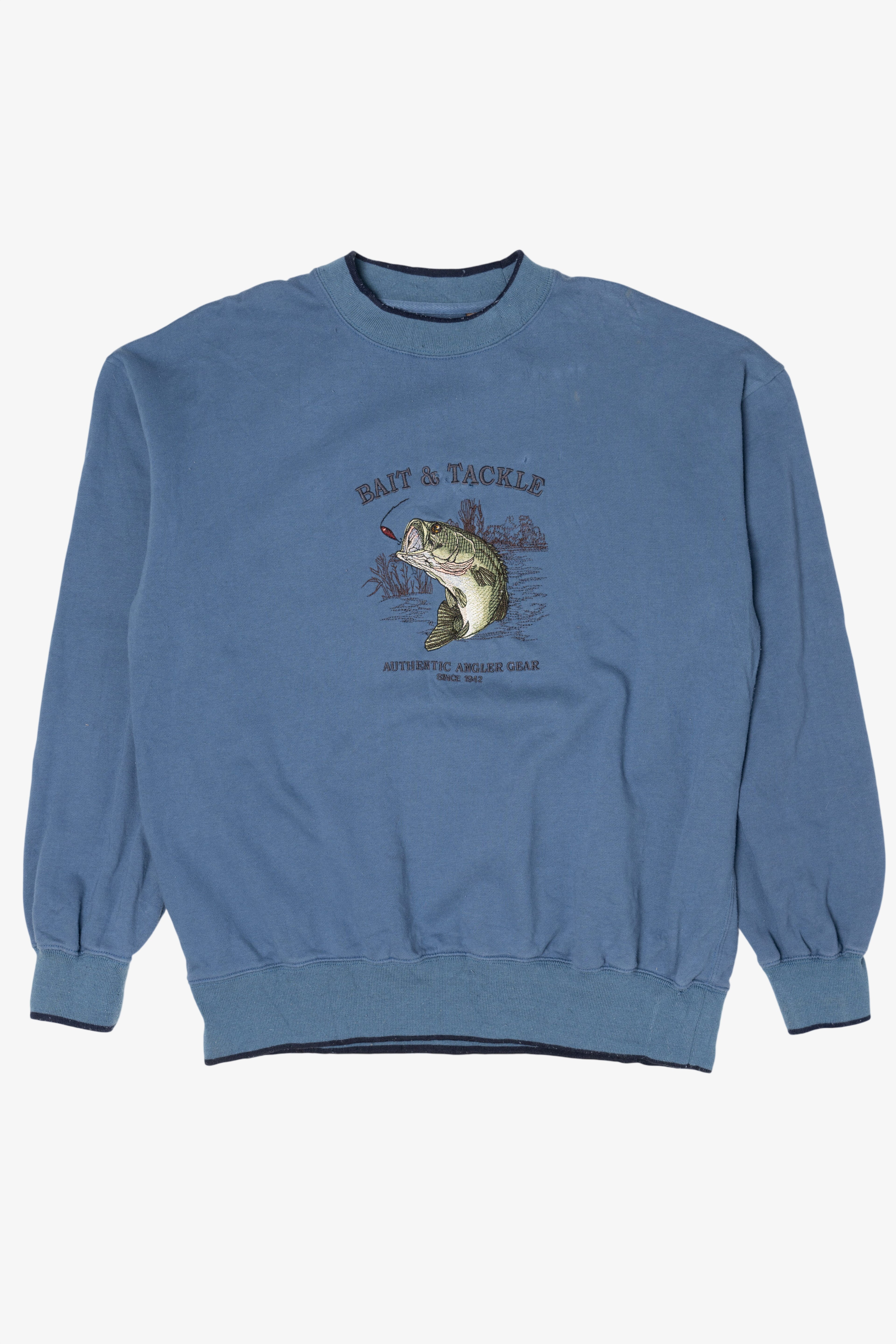 Vintage Bait And Tackle Authentic Angler Gear Sweatshirt (1990s)
