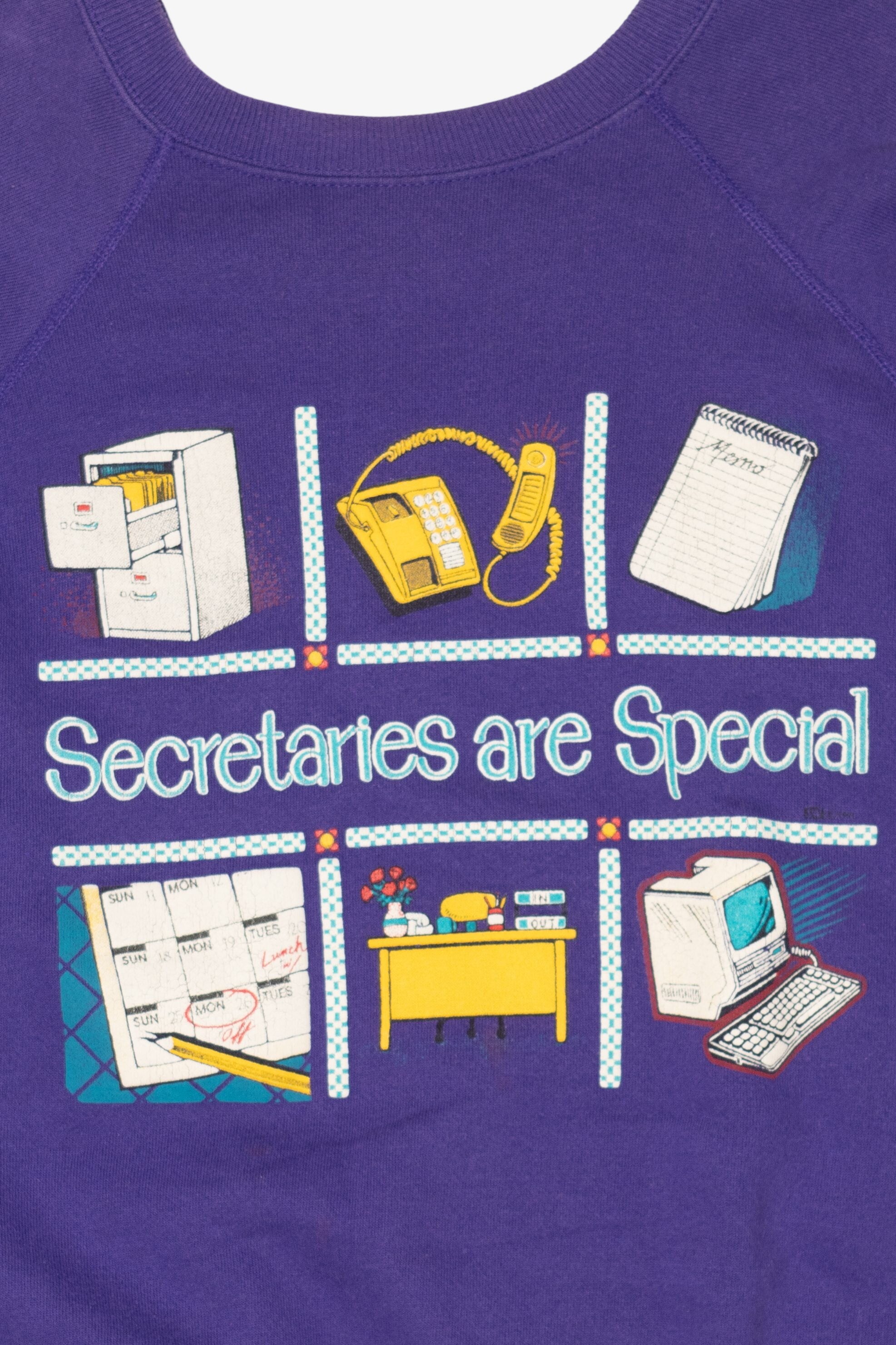 Vintage Secretaries Are Special Raglan Sweatshirt (1990s)