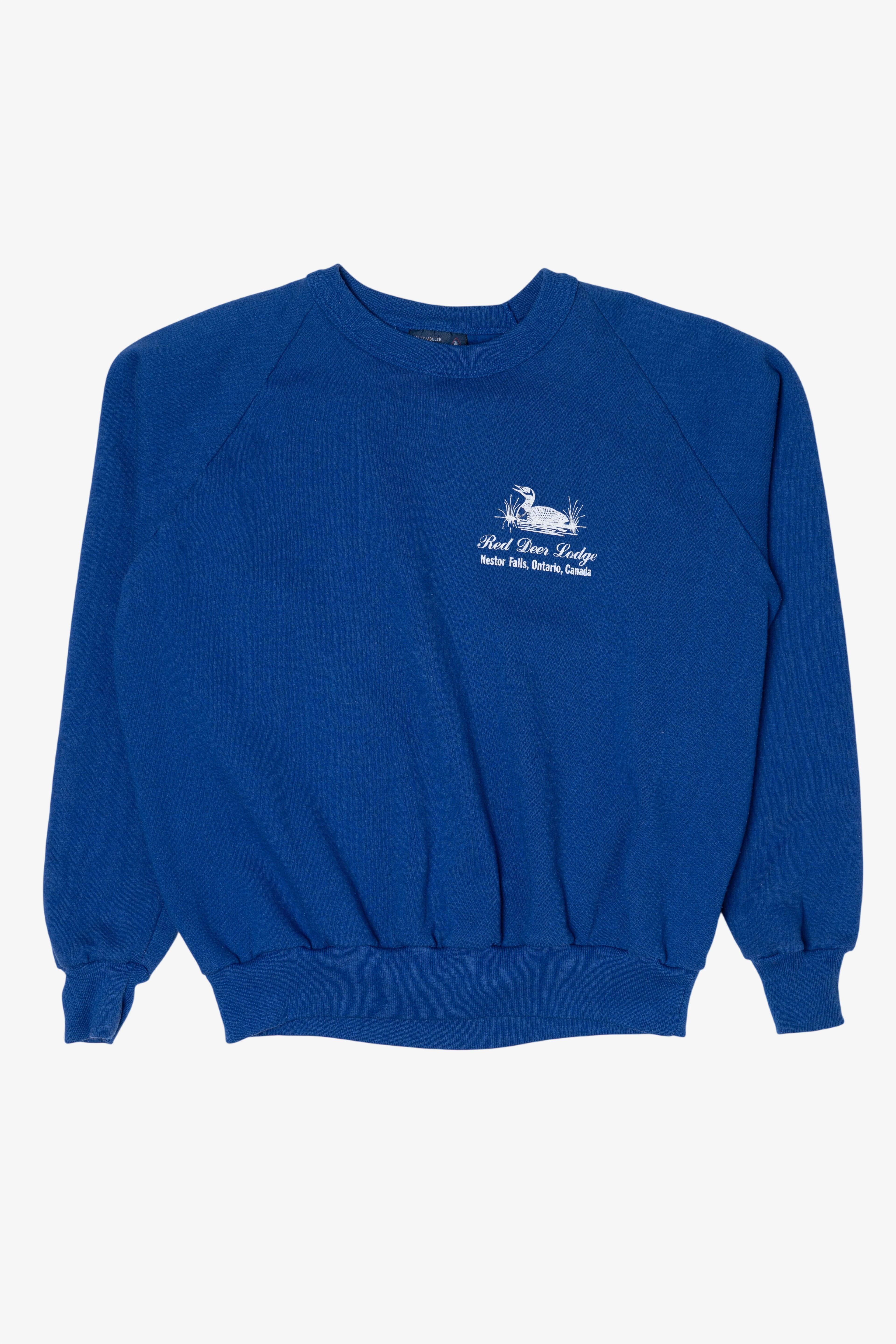 Vintage Red Deer Lodge Canada Loon Raglan Sweatshirt (1990s)