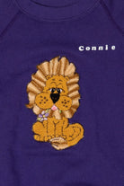 Vintage Purple "Connie" Embroidered Lion Raglan Sweatshirt (1980s)